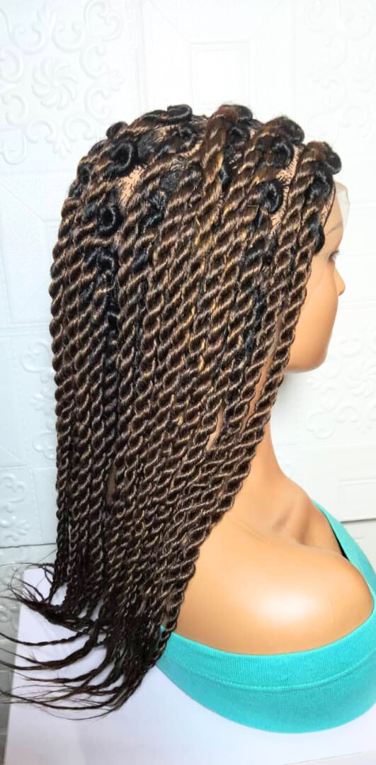 Large Knotless Box Braids. Braided Wig. Full Lace with Baby Hair