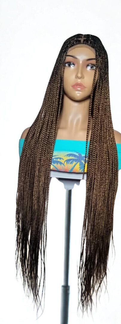 Long Braided Wigs. Knotless Box Braids. Full Lace with Baby Hair.