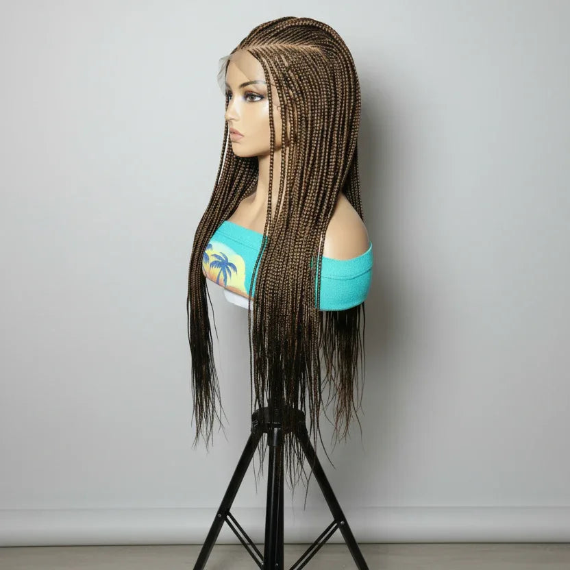 Mohawk Braided Wig. Full Lace Baby Hair Cornrow Braids. - EC Braided Wigs