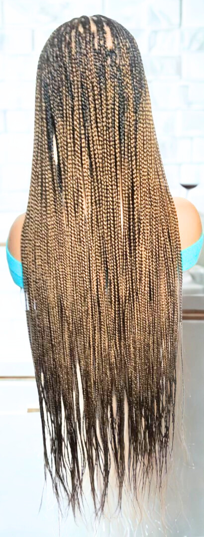 Long Braided Wigs. Knotless Box Braids. Full Lace with Baby Hair.