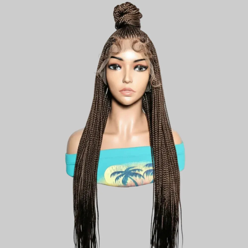 Mohawk Braided Wig. Full Lace Baby Hair Cornrow Braids. - EC Braided Wigs