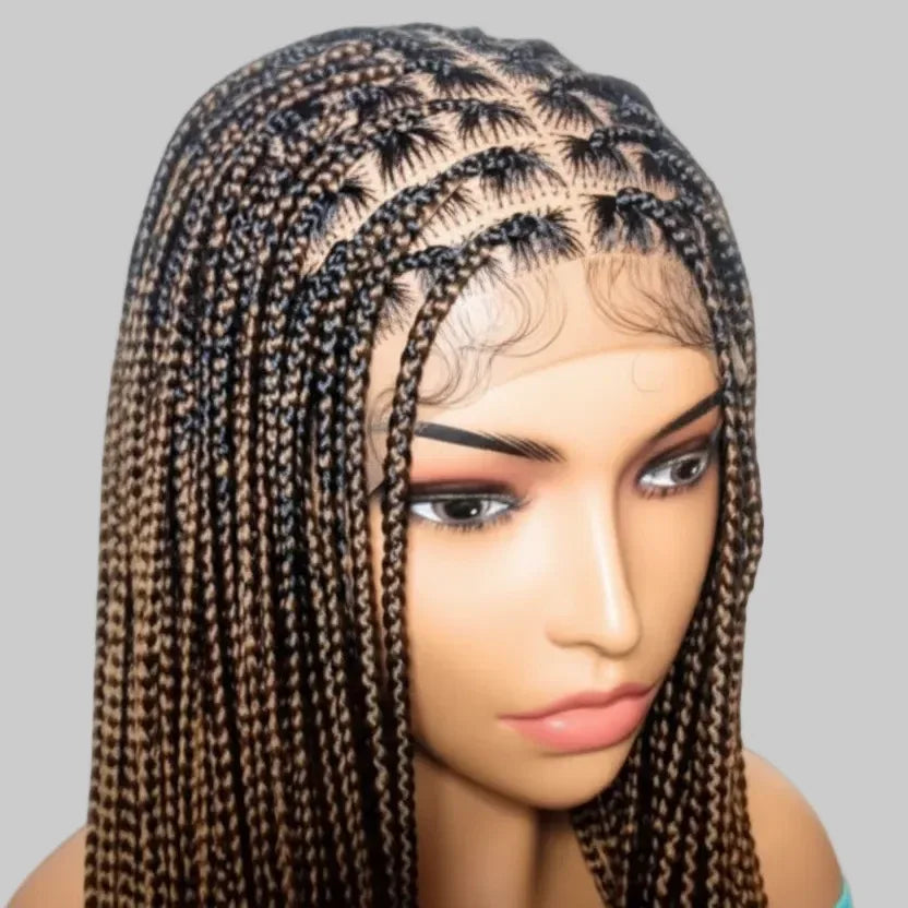Knotless Box Braids. Full Lace with Baby Hair. Long Braided Wigs. - EC Braided Wigs