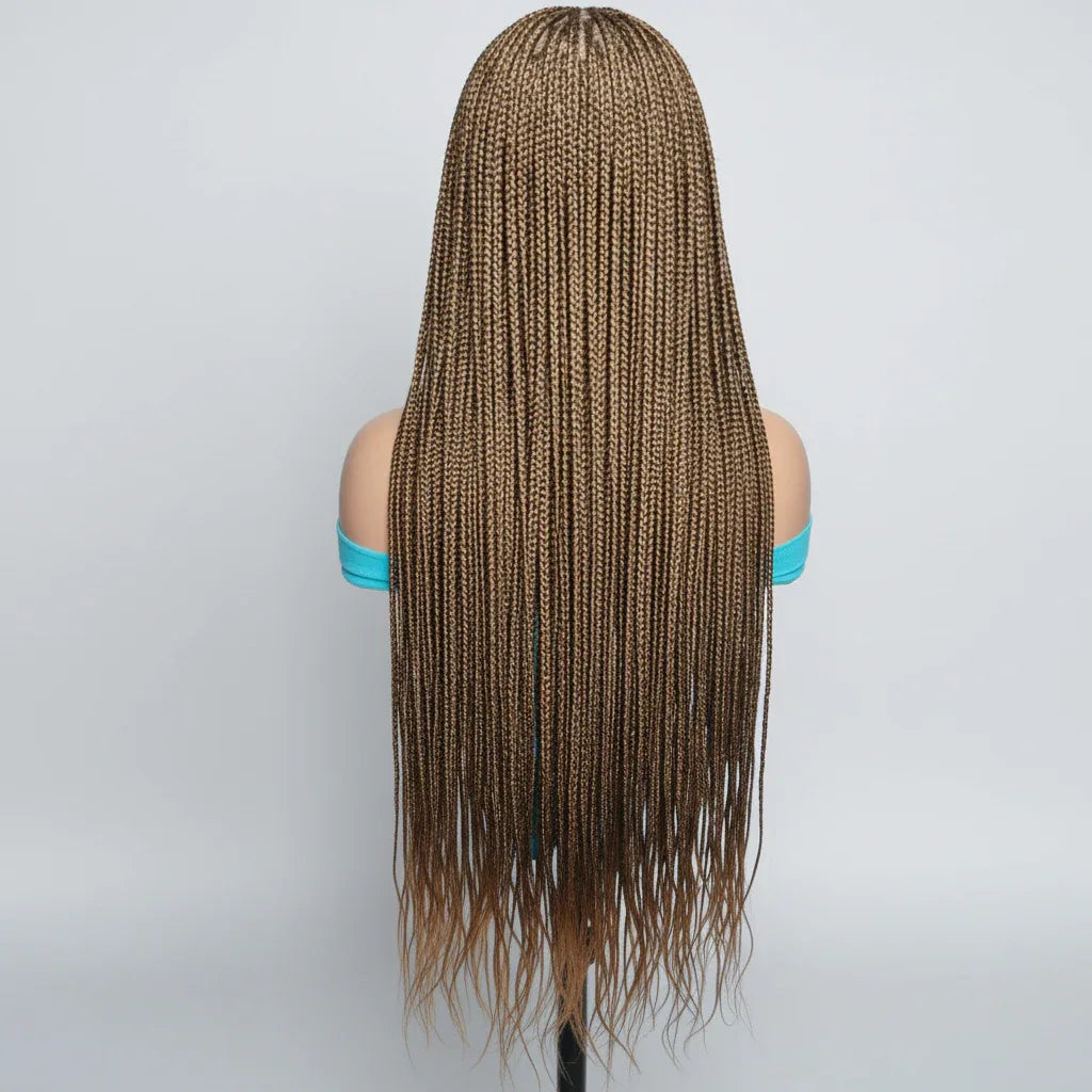 Knotless Box Braids. Full Lace with Baby Hair. Long Braided Wigs. - EC Braided Wigs