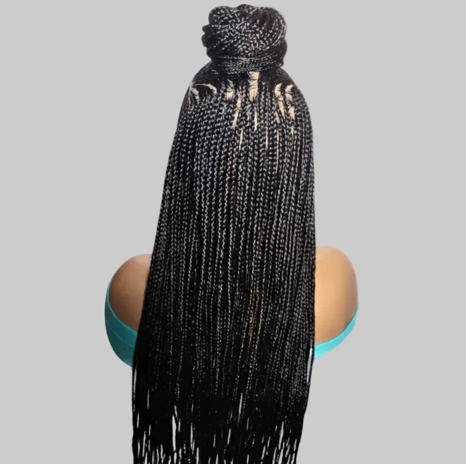 Mohawk Braided Wig. Full Lace Baby Hair Cornrow Braids. - EC Braided Wigs