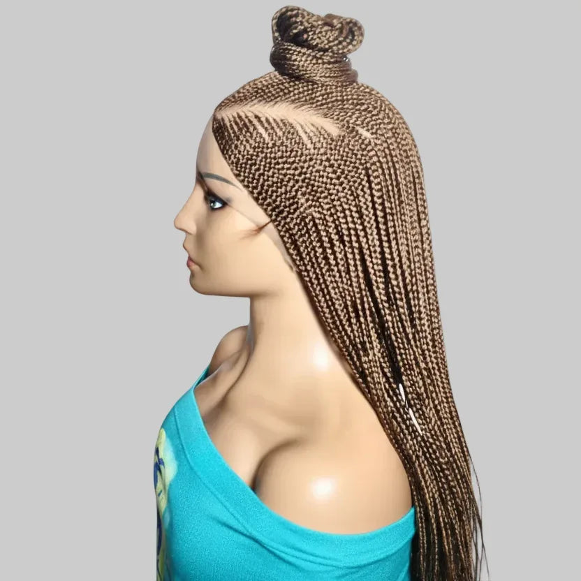 Mohawk Braided Wig. Full Lace Baby Hair Cornrow Braids. - EC Braided Wigs