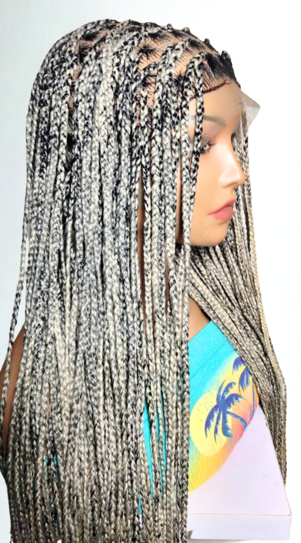 Long Braided Wigs. Knotless Box Braids. Full Lace with Baby Hair.