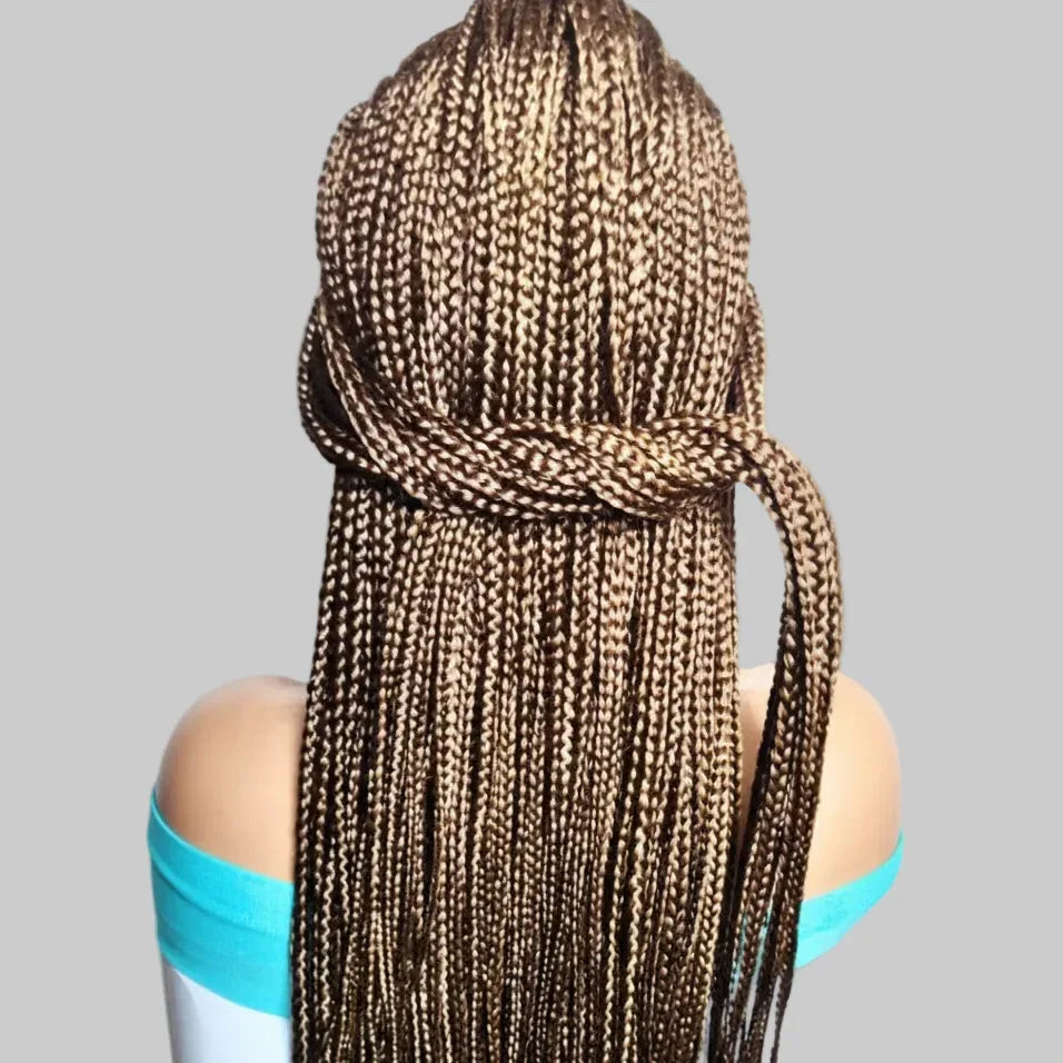 Mohawk Braided Wig. Full Lace Baby Hair Cornrow Braids. - EC Braided Wigs