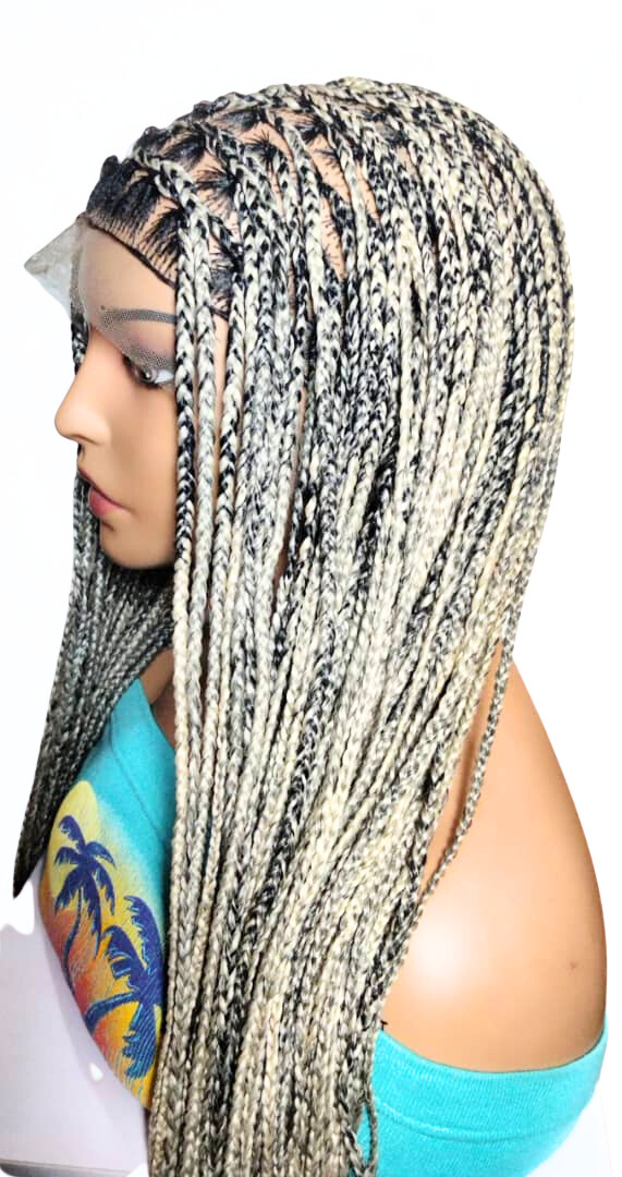 Long Braided Wigs. Knotless Box Braids. Full Lace with Baby Hair.