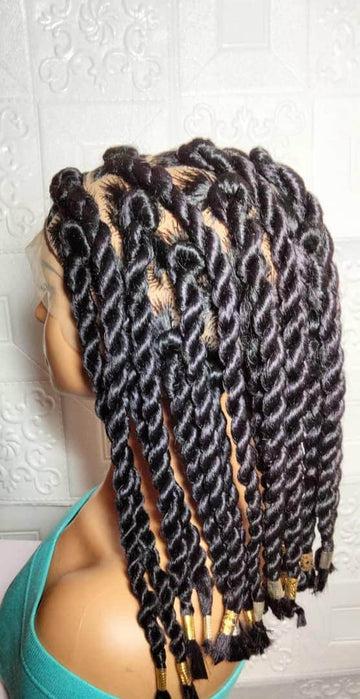 Large Knotless Box Braids. Braided Wig. Full Lace with Baby Hair