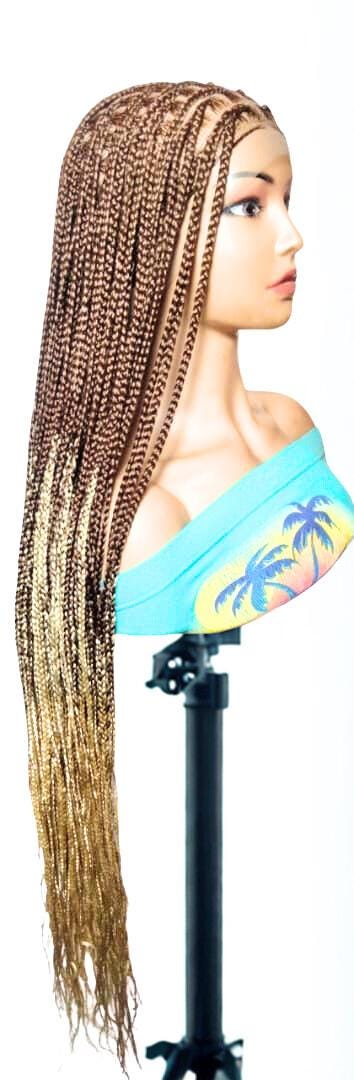 Long Braided Wigs. Knotless Box Braids. Full Lace with Baby Hair.