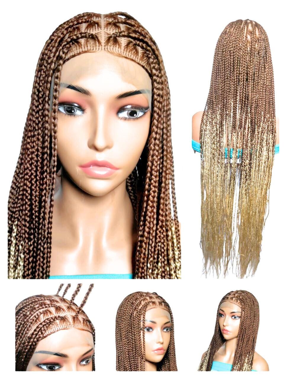 Long Braided Wigs. Knotless Box Braids. Full Lace with Baby Hair.