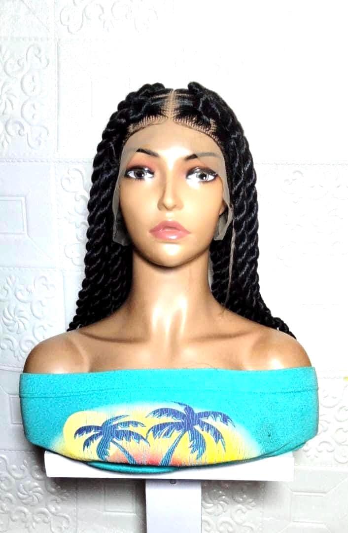 Large Knotless Box Braids. Braided Wig. Full Lace with Baby Hair