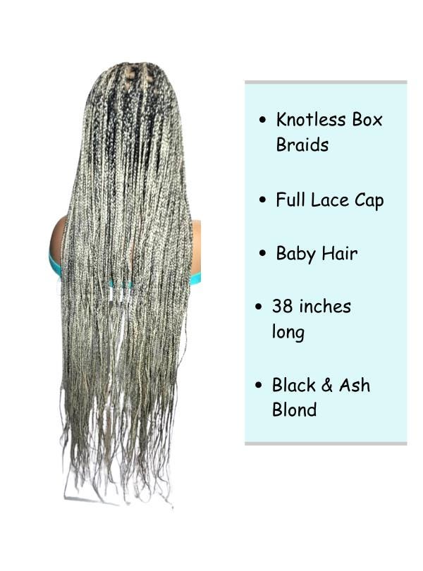 Long Braided Wigs. Knotless Box Braids. Full Lace with Baby Hair.