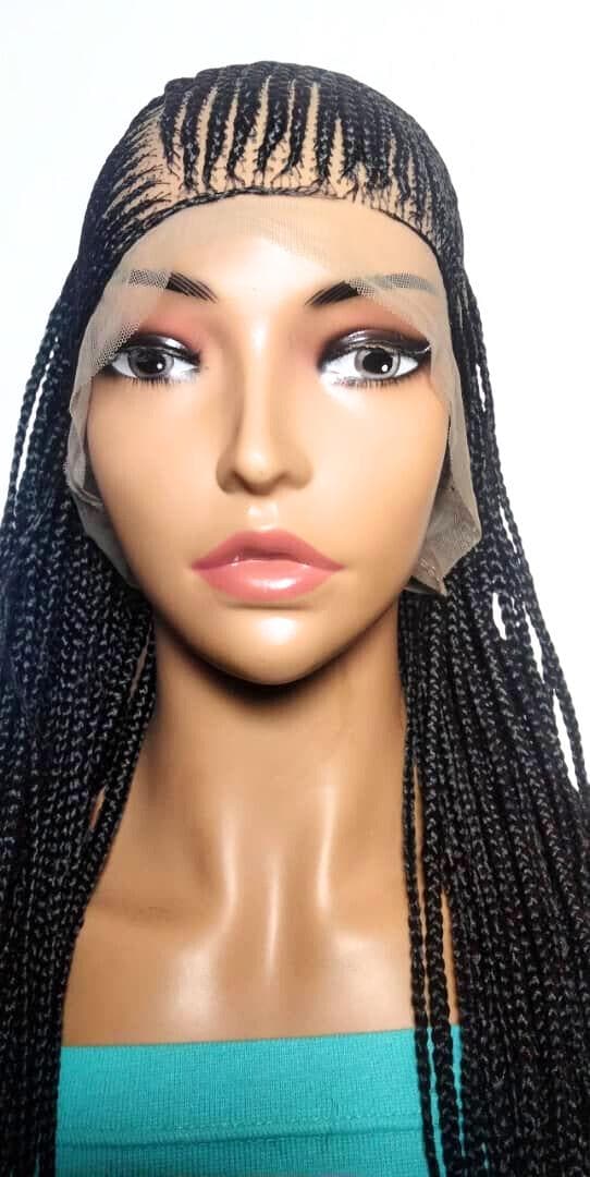 Braided Wig. Cornrow Banana Braids. Full Lace Baby Hair. Lemonade Braids