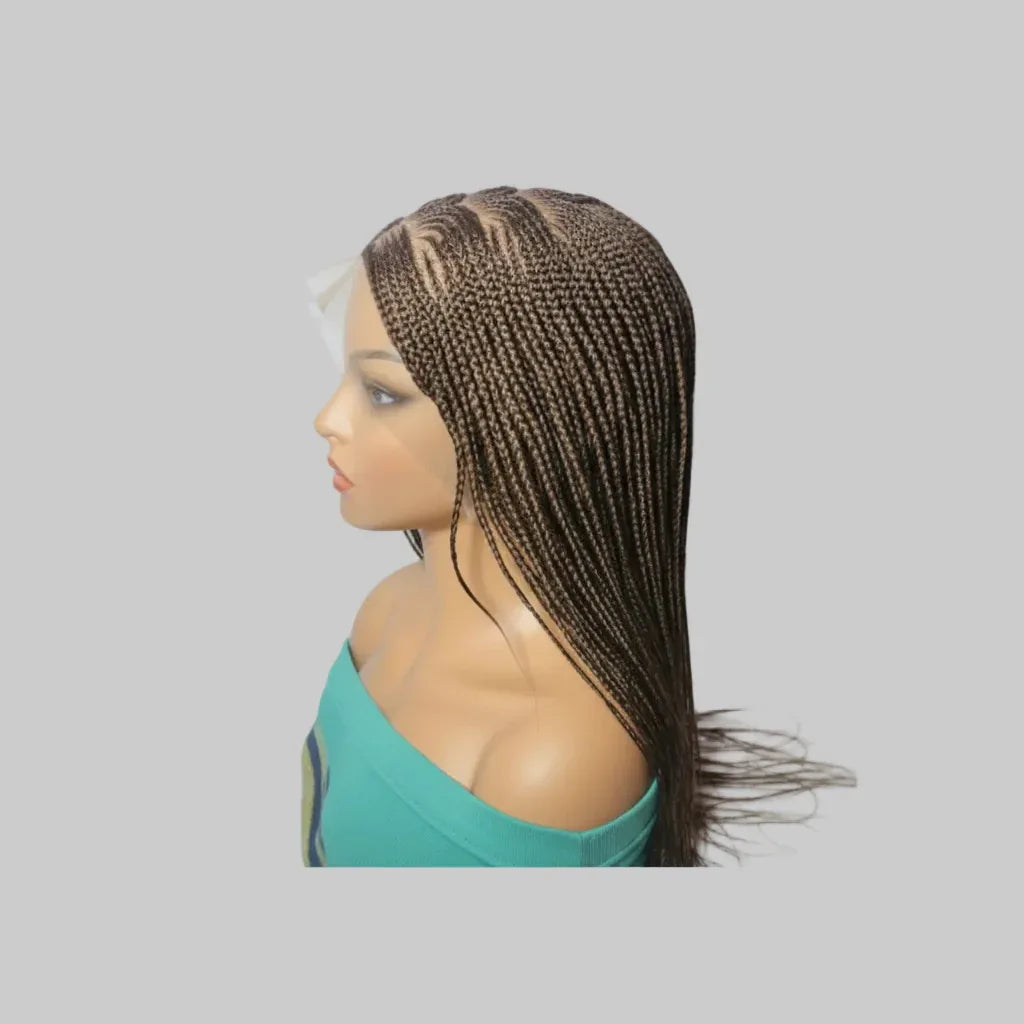 Cornrow Braids Braided Wig Lemonade Braids Full Lace with Baby Hair. 30in - EC Braided Wigs