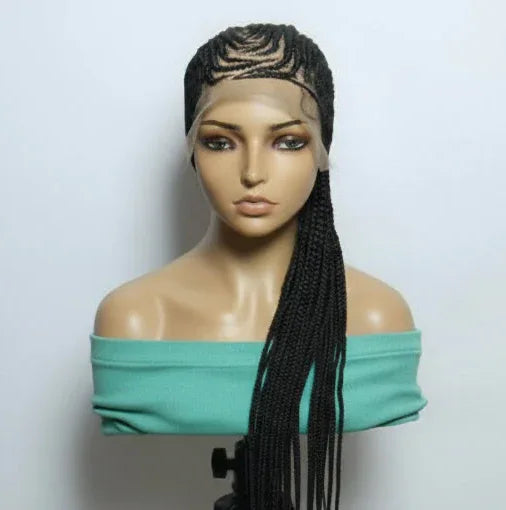 Braided Wig. Cornrow Braids. Full Lace with Baby Hair. Lemonade Braids. - EC Braided Wigs