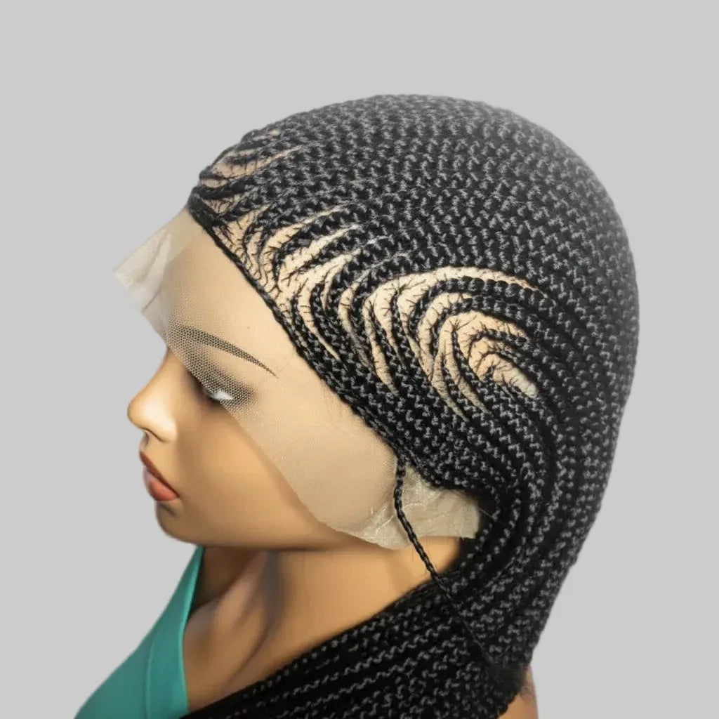 Braided Wig. Cornrow Braids. Full Lace with Baby Hair. Lemonade Braids. - EC Braided Wigs