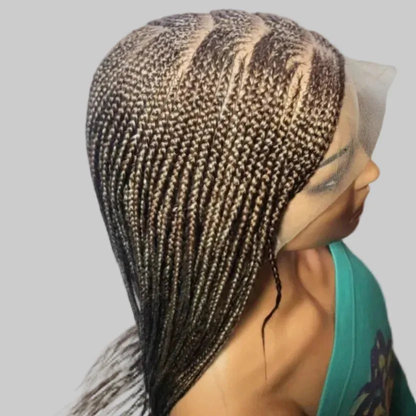 Cornrow Braids Braided Wig Lemonade Braids Full Lace with Baby Hair. 30in - EC Braided Wigs