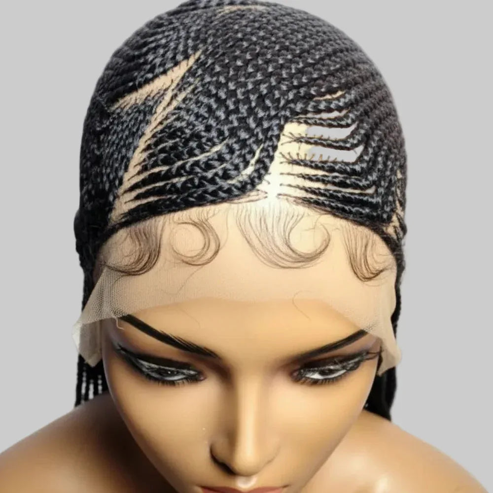 Braided Wig. Cornrow Braids. Full Lace Baby Hair. Lemonade Braids - EC Braided Wigs