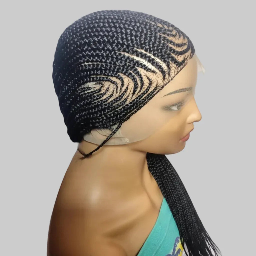 Braided Wig. Cornrow Braids. Full Lace with Baby Hair. Lemonade Braids. - EC Braided Wigs