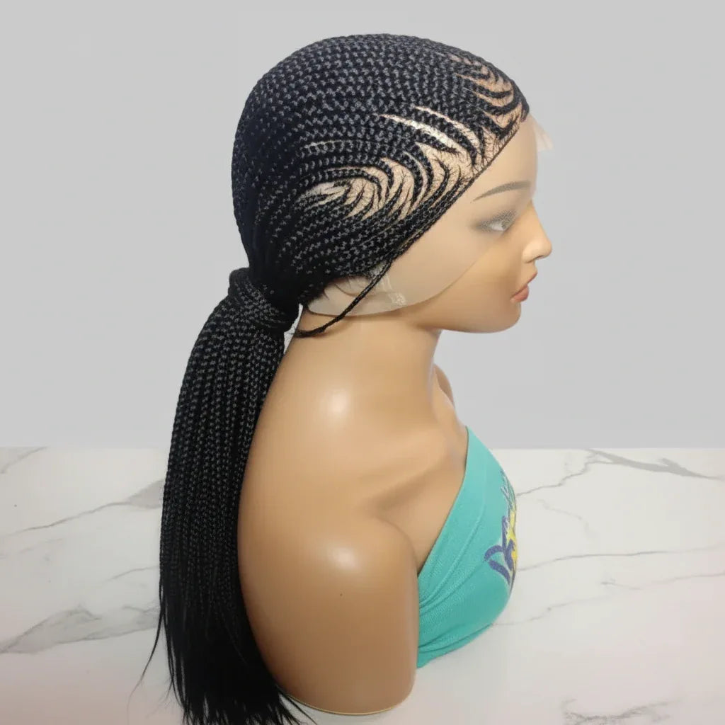 Braided Wig. Cornrow Braids. Full Lace with Baby Hair. Lemonade Braids. - EC Braided Wigs