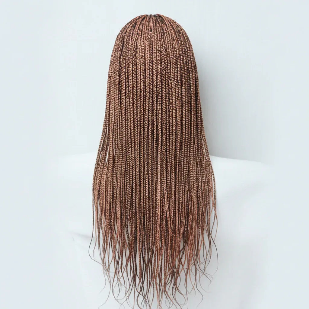 Braided Wig. Cornrow Braids with Knotless Box Braids. Full Lace Baby Hair. - EC Braided Wigs