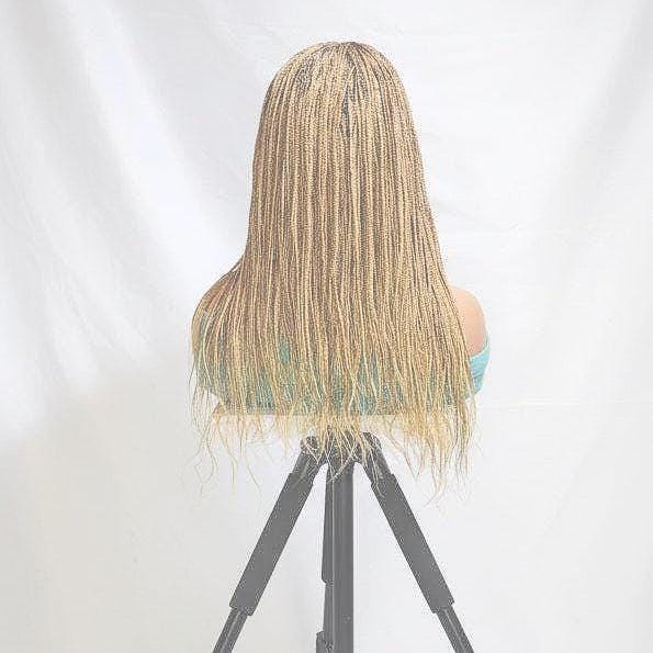 Micro Knotless Braids. Black and Golden Blonde. Full Lace Baby Hair.