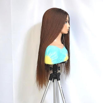 Micro Twist Braids. Frontal Lace Closure with Feather tips. Braided Wig