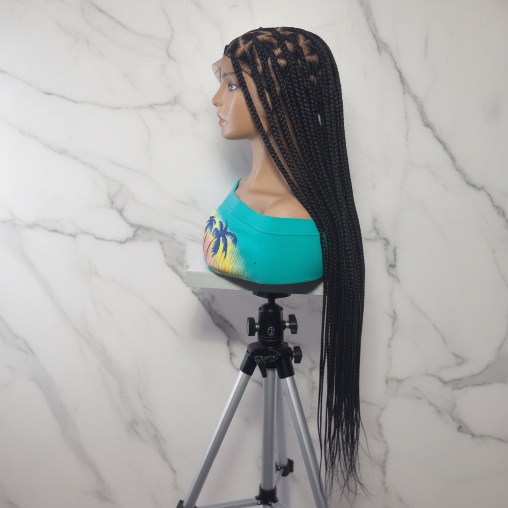 Knotless Box Braids Wig,  40 Inches Ready-to-Wear Protective Hairstyle